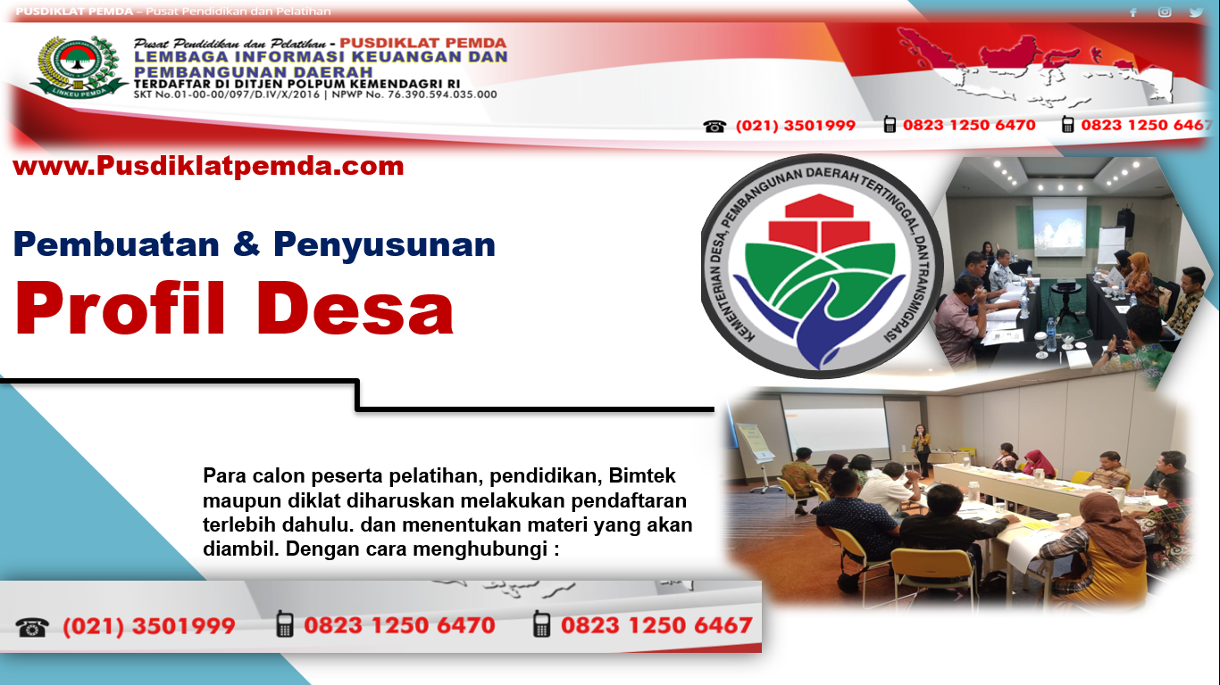 Bimtek Pembuatan Profil Desa Bimtek Penyusunan Profil Desa