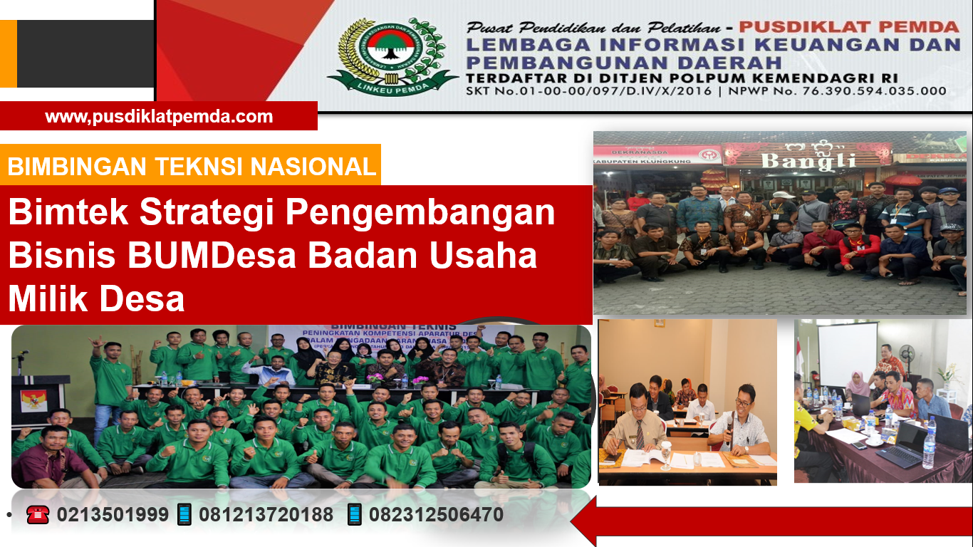 Bimtek Strategi Pengembangan Bisnis BUMDesa Badan Usaha Milik Desa