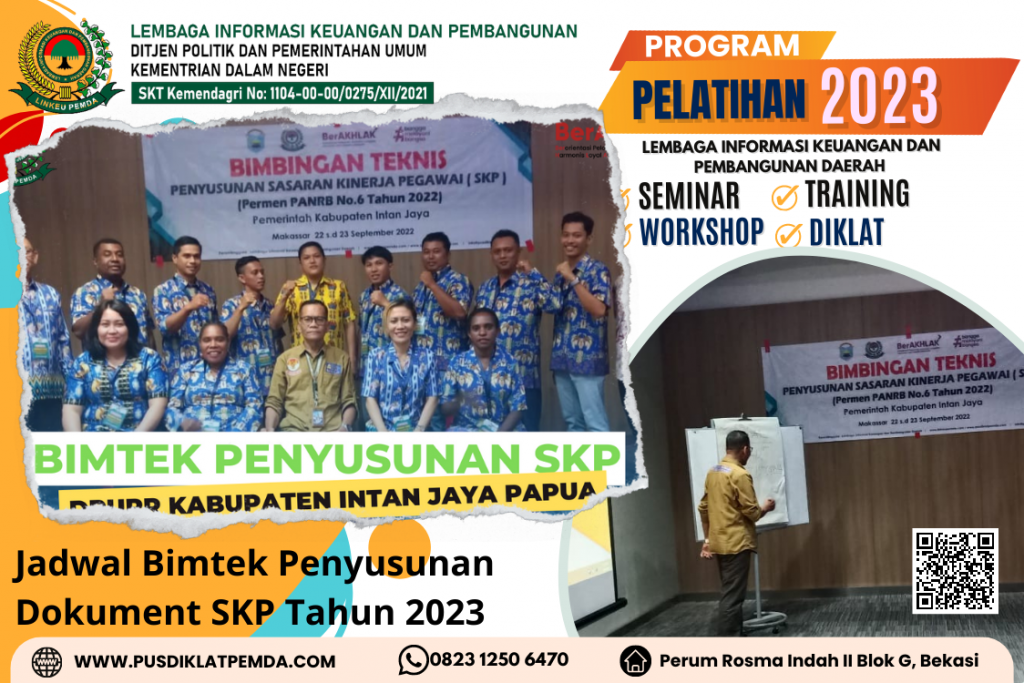 Jadwal Bimtek Penyusunan Dokument SKP Tahun 2023