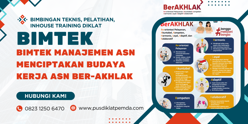 Bimtek MANAJEMEN ASN Menciptakan Budaya Kerja ASN Ber-AKHLAK