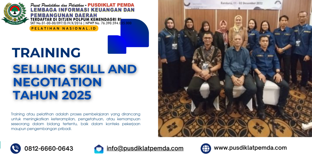TRAINING SELLING SKILL AND NEGOTIATION TAHUN 2025