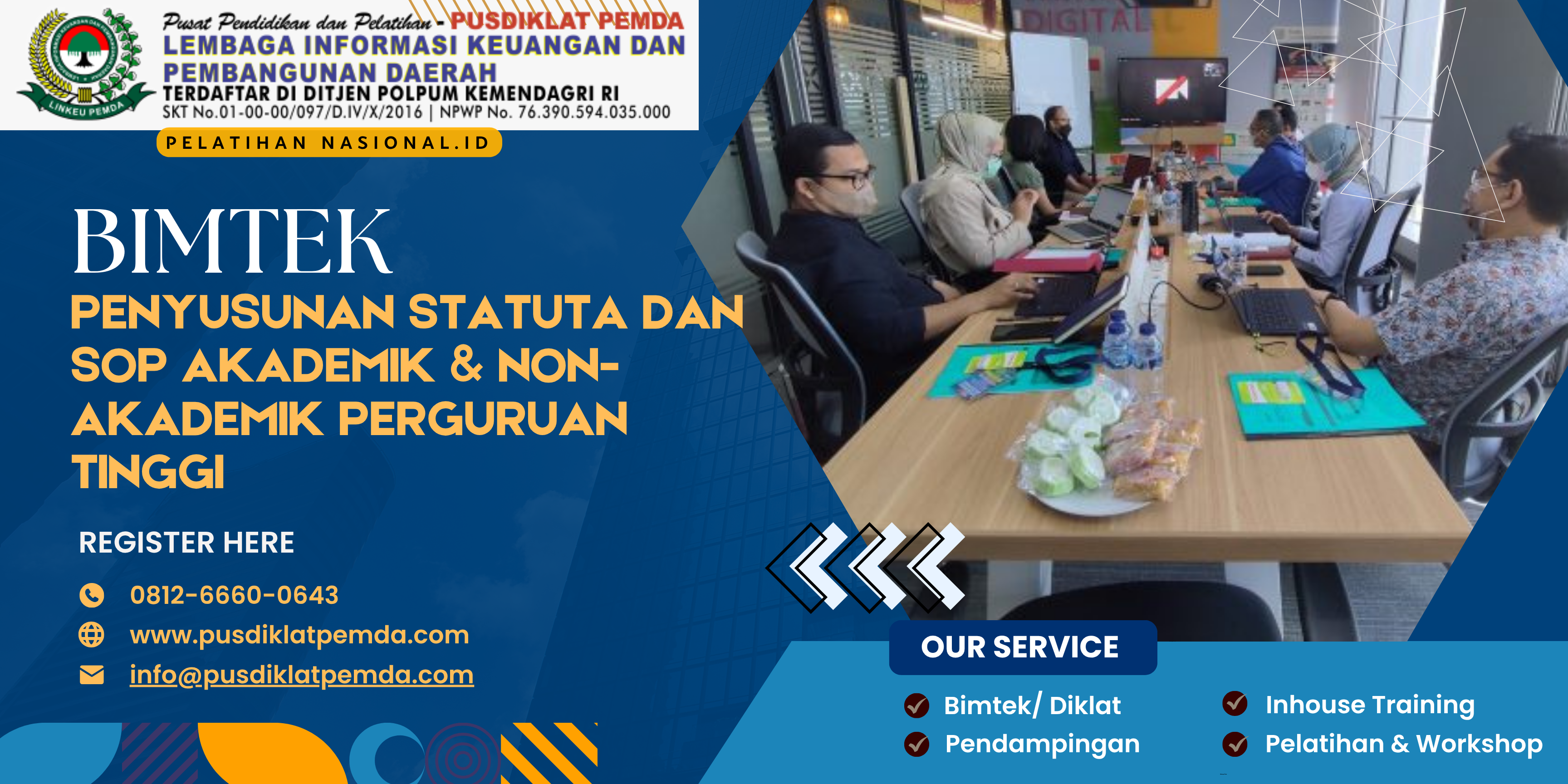 BIMTEK PENYUSUNAN STATUTA DAN SOP AKADEMIK & NON-AKADEMIK PERGURUAN TINGGI