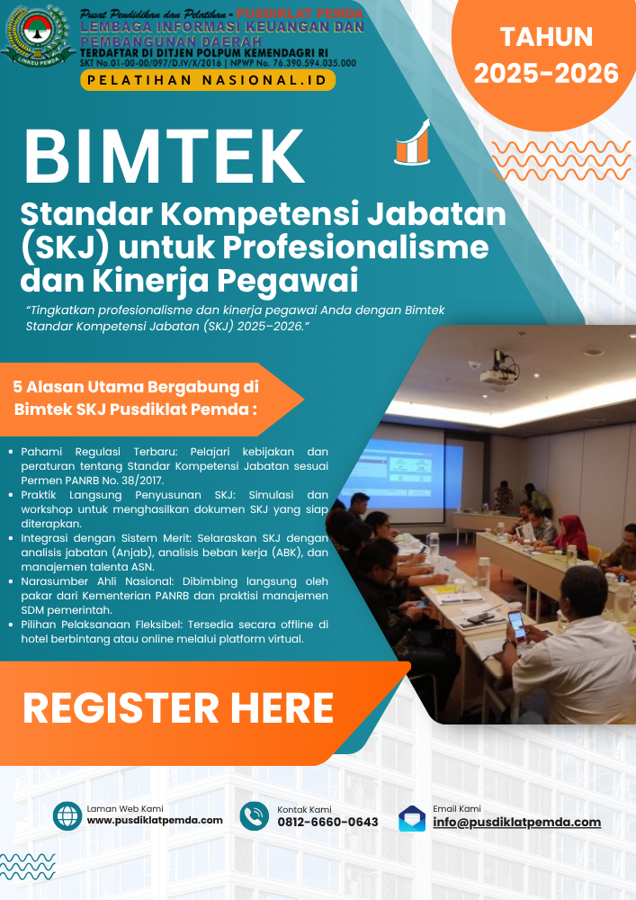 Bimtek Standar Kompetensi Jabatan (SKJ) untuk Profesionalisme dan Kinerja Pegawai 2025–2026