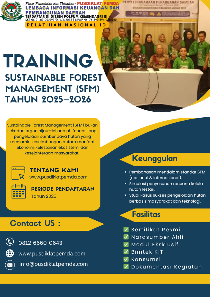 Training Sustainable Forest Management (SFM) Tahun 2025–2026