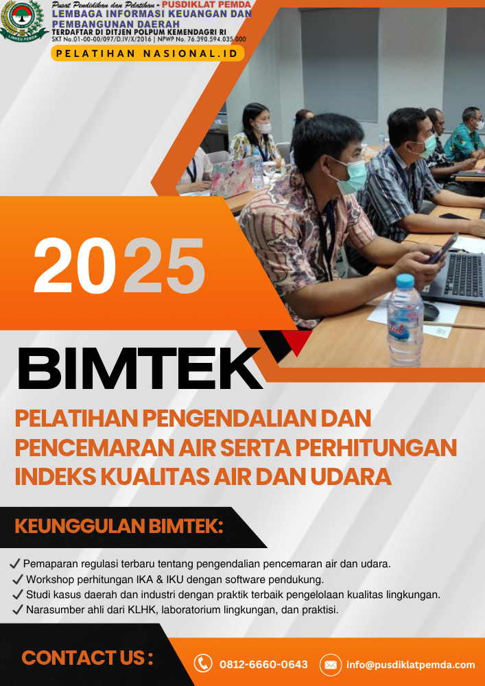 Bimtek Pelatihan Pengendalian dan Pencemaran Air serta Perhitungan Indeks Kualitas Air dan Udara