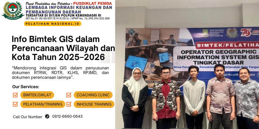 Info Bimtek GIS dalam Perencanaan Wilayah dan Kota Tahun 2025–2026