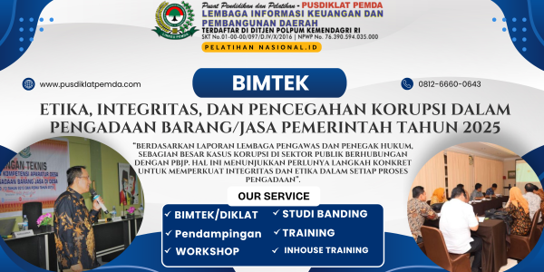 Bimtek Etika, Integritas, dan Pencegahan Korupsi dalam Pengadaan Barang/Jasa Pemerintah Tahun 2025