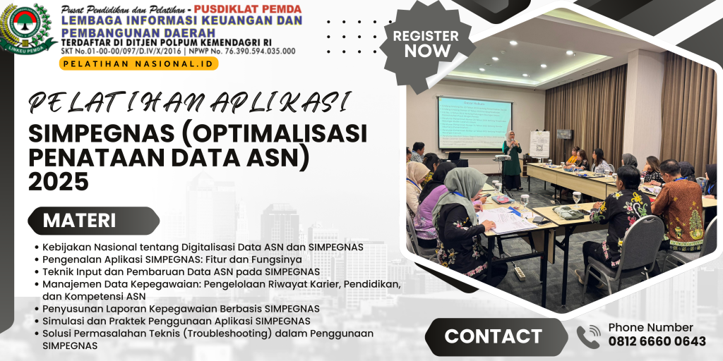 Pelatihan Aplikasi SIMPEGNAS (Optimalisasi Penataan Data ASN) 2025