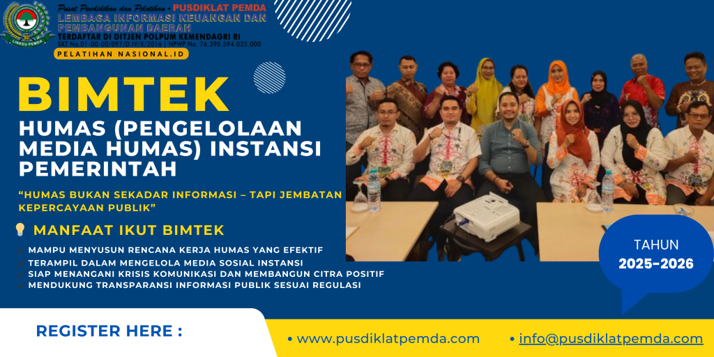 BIMTEK HUMAS (PENGELOLAAN MEDIA HUMAS) INSTANSI PEMERINTAH 2025-2026
