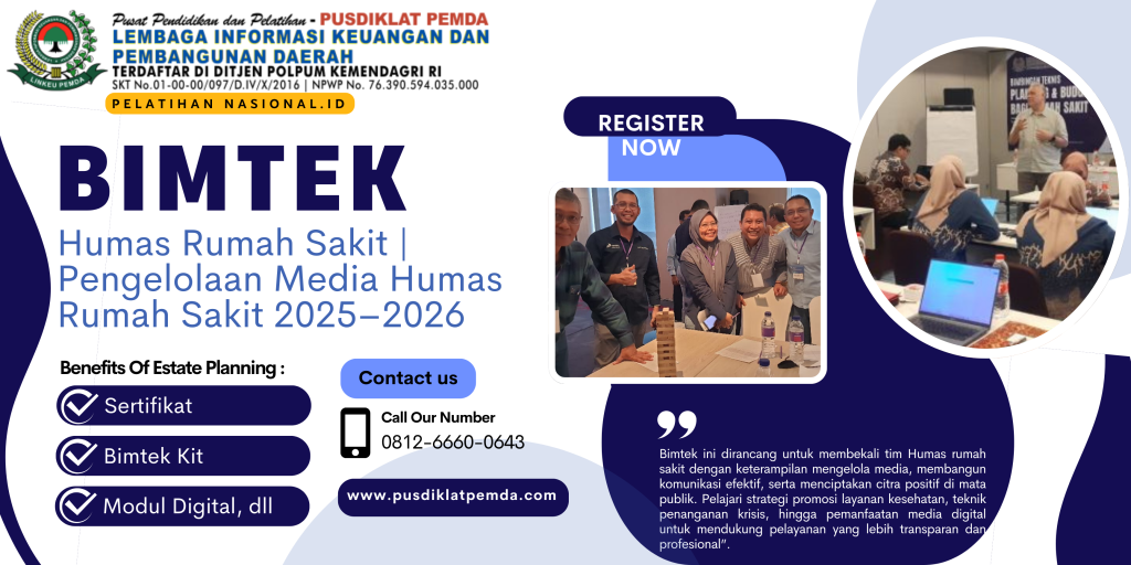 Bimtek Humas Rumah Sakit | Pengelolaan Media Humas Rumah Sakit 2025–2026