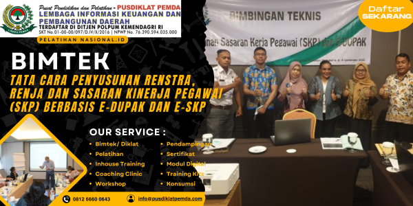 Bimtek Tata Cara Penyusunan Renstra, Renja dan Sasaran Kinerja Pegawai (SKP) Berbasis E-Dupak dan E-SKP