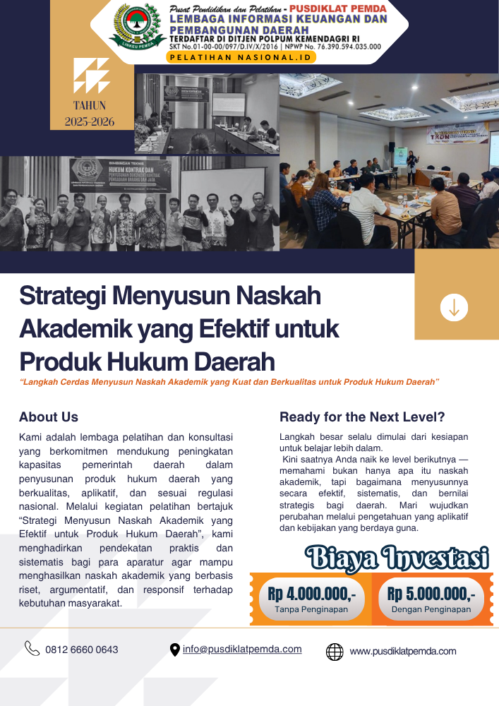 Strategi Menyusun Naskah Akademik yang Efektif untuk Produk Hukum Daerah