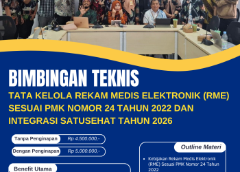 Bimbingan Teknis Tata Kelola Rekam Medis Elektronik (RME) Sesuai PMK Nomor 24 Tahun 2022 dan Integrasi SATUSEHAT Tahun 2026
