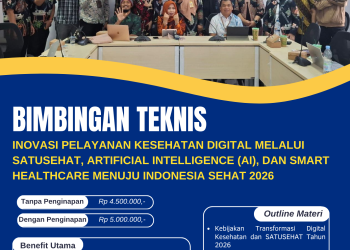 Bimtek Inovasi Pelayanan Kesehatan Digital melalui SATUSEHAT, Artificial Intelligence (AI), dan Smart Healthcare menuju Indonesia Sehat 2026